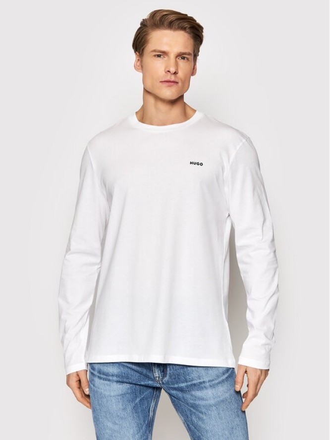 Hugo Longsleeve Derol222 50466159 Biały Regular Fit