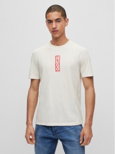 Hugo T-Shirt Dalbula 50494150 Écru Regular Fit