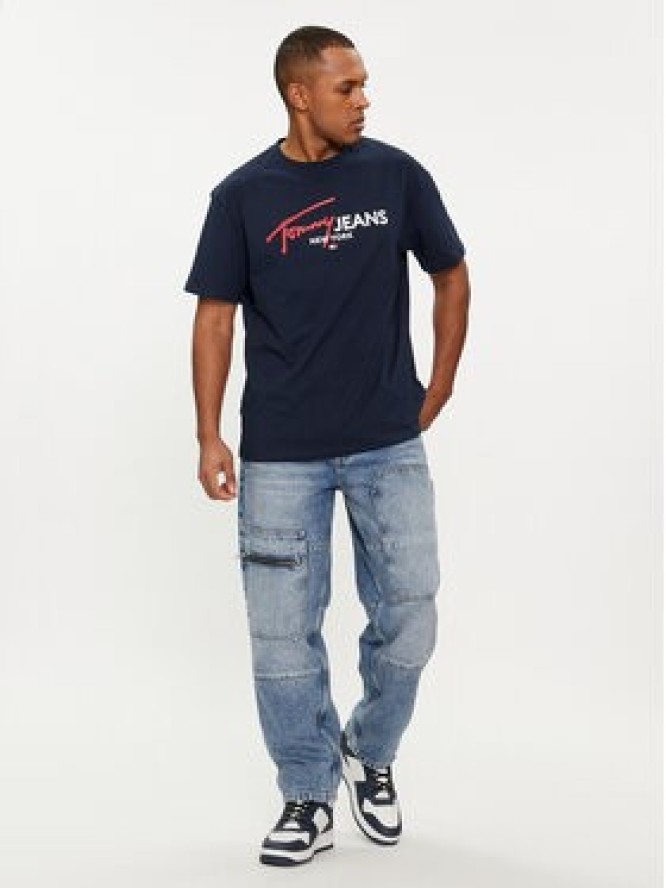Tommy Jeans T-Shirt Spray Pop Color DM0DM18572 Granatowy Regular Fit