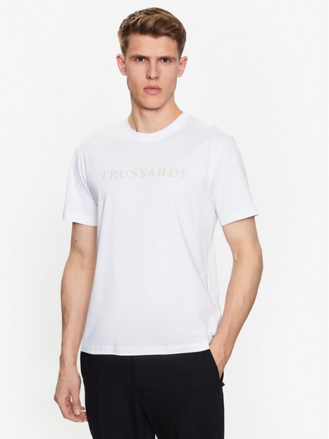 Trussardi T-Shirt 52T00724 Biały Regular Fit