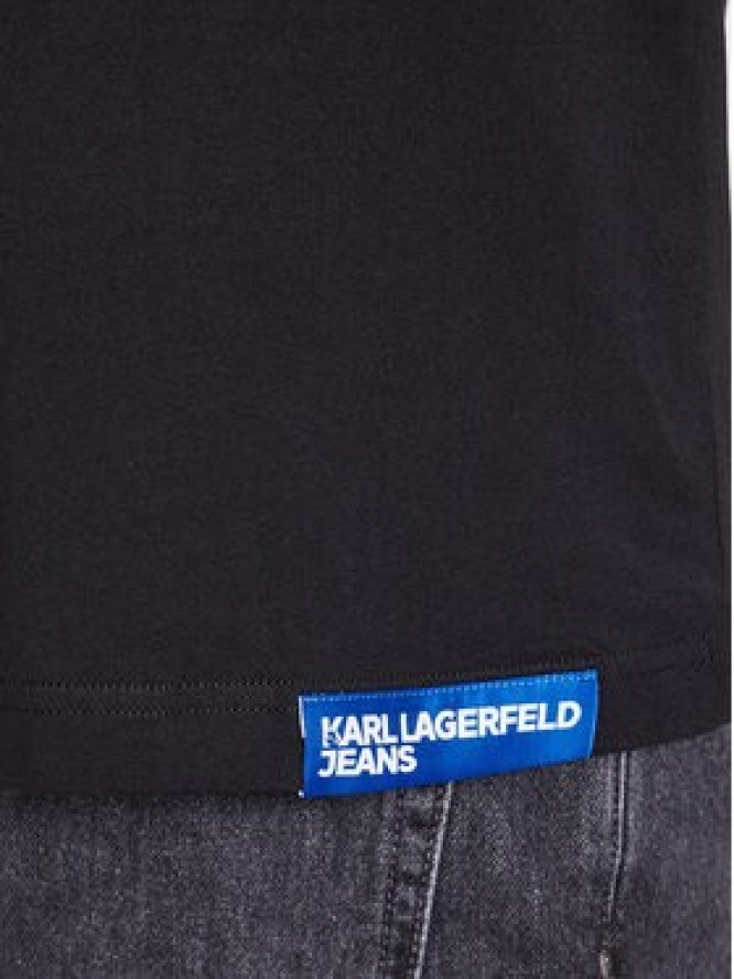 Karl Lagerfeld Jeans T-Shirt 235D1707 Czarny Regular Fit