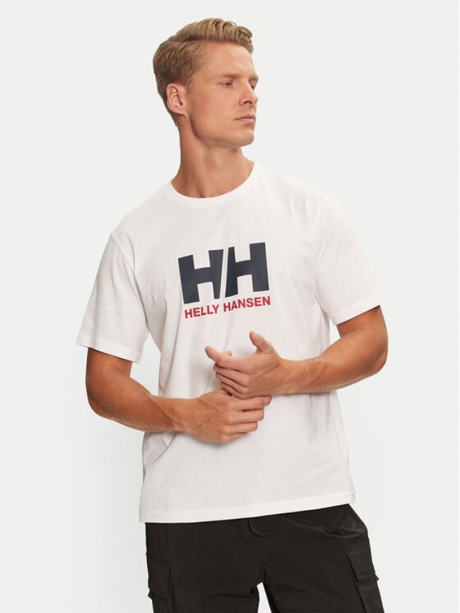 Helly Hansen T-Shirt Logo 30396 Biały Regular Fit