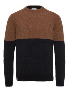 CAST IRON Sweter w kolorze brązowo-czarnym rozmiar: L