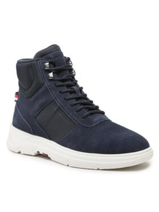 Tommy Hilfiger Sneakersy Core Mix Suede Hybrid Boot FM0FM04596 Granatowy