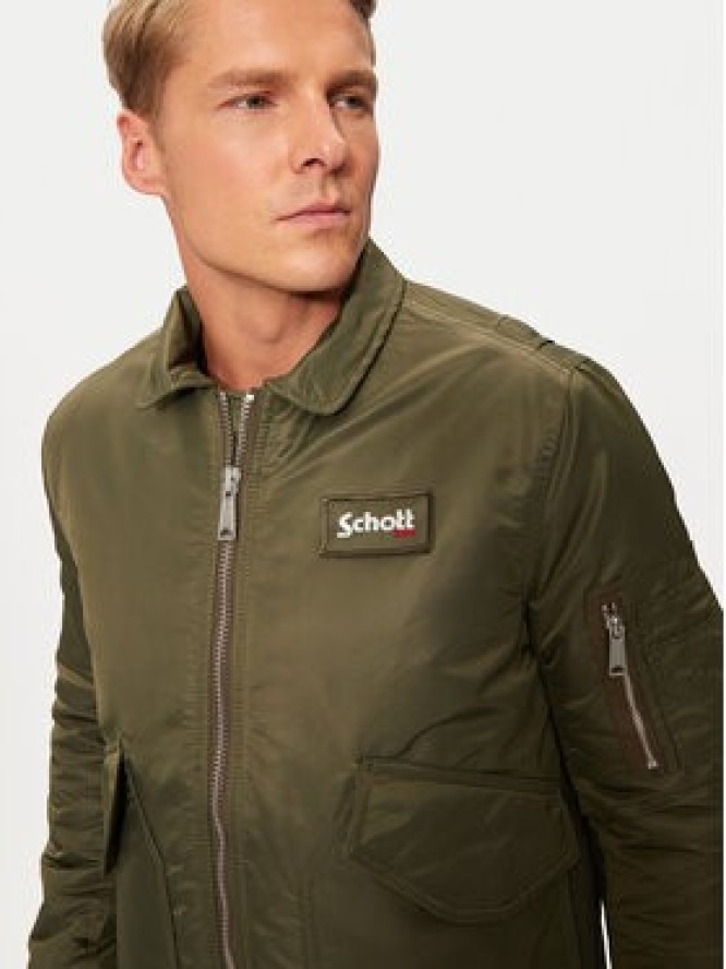 SCHOTT N.Y.C. Kurtka bomber 210100RS Zielony Regular Fit