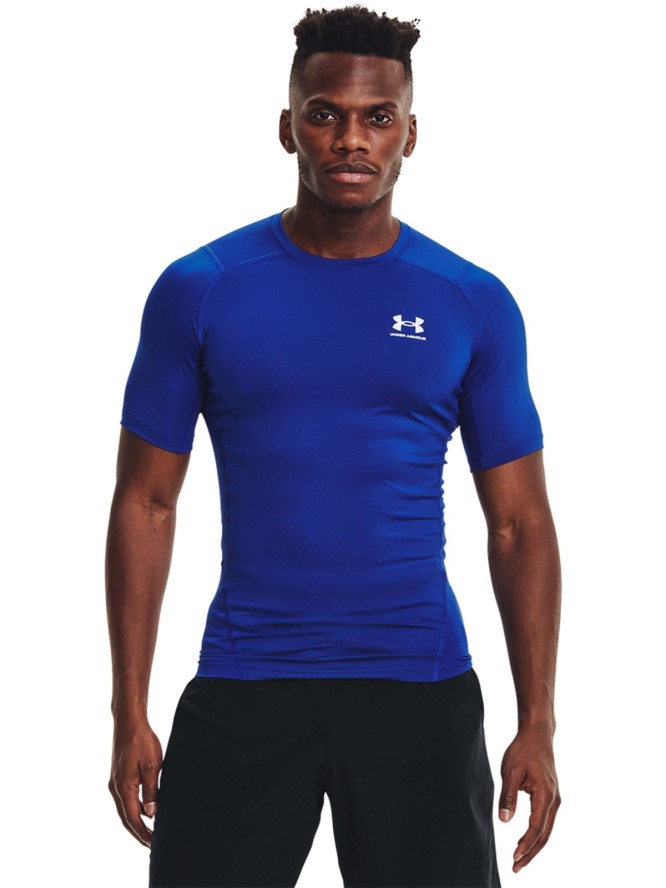 Koszulka treningowa męska Under Armour UA Hg Armour Comp Ss - niebieska