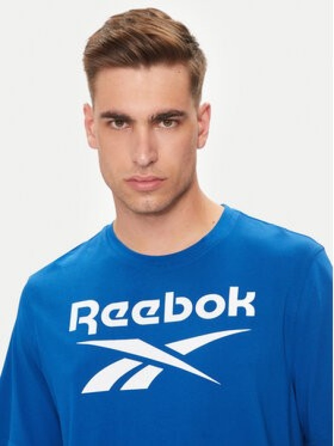 Reebok T-Shirt Big Stacked Logo 100071174 Granatowy Regular Fit