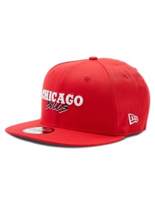 New Era Czapka z daszkiem 9Fifty Chicago Bulls Script Team 60285205 Czerwony