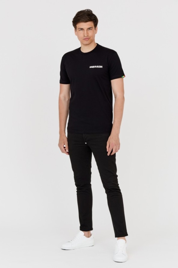 DSQUARED2 Czarny t-shirt męski cool fit