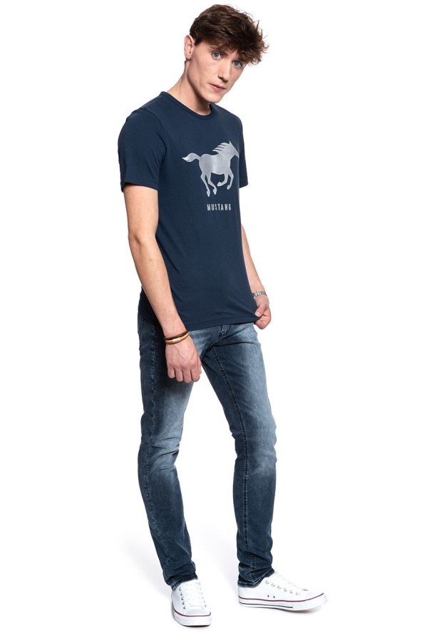 MUSTANG T SHIRT Print Tee DRESS BLUES 1008718 5334