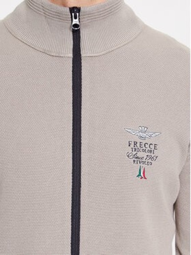 Aeronautica Militare Kardigan 232MA1393L463 Beżowy Regular Fit