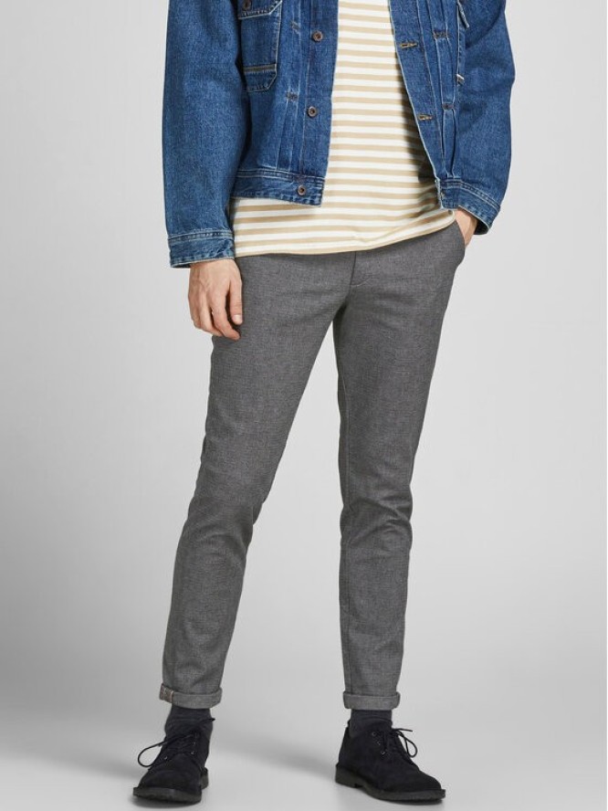 Jack&Jones Chinosy Marco 12206198 Szary Slim Fit