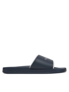 Calvin Klein Jeans Klapki Slide Rubber Neoprene Monologo YM0YM00361 Granatowy