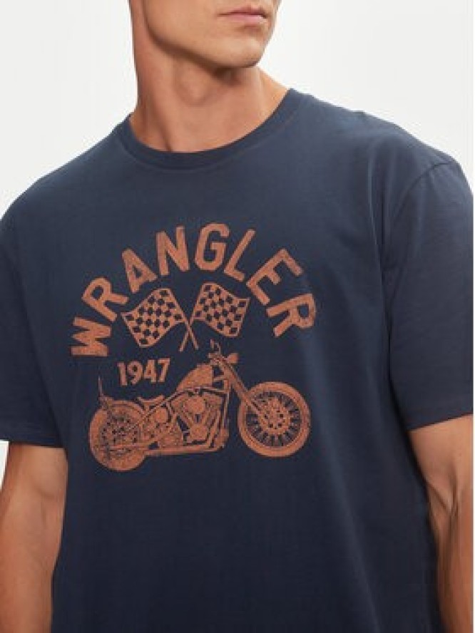 Wrangler T-Shirt Americana 112357436 Granatowy Regular Fit