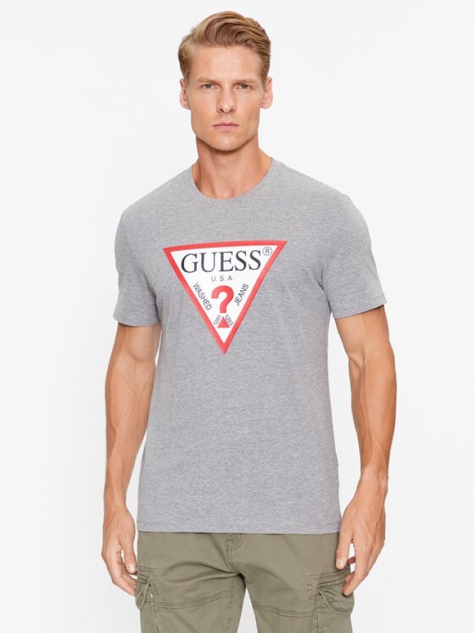 Guess T-Shirt M2YI71 I3Z14 Szary Slim Fit