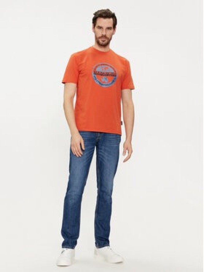 Napapijri T-Shirt S-Bollo NP0A4H9K Pomarańczowy Regular Fit