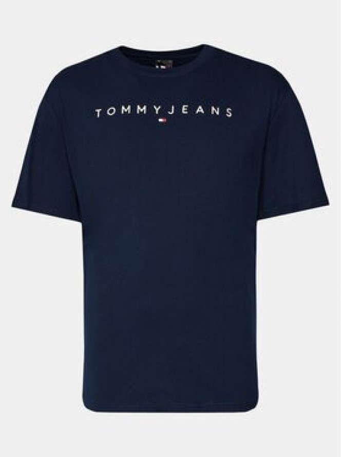 Tommy Jeans T-Shirt Linear Logo DM0DM17993 Granatowy Regular Fit