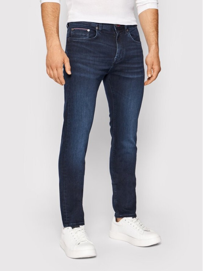 Tommy Hilfiger Jeansy Core Bleecker MW0MW15593 Granatowy Slim Fit