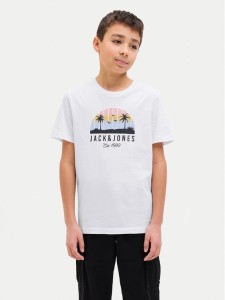 Jack&Jones Junior T-Shirt Palm 12269922 Biały Regular Fit