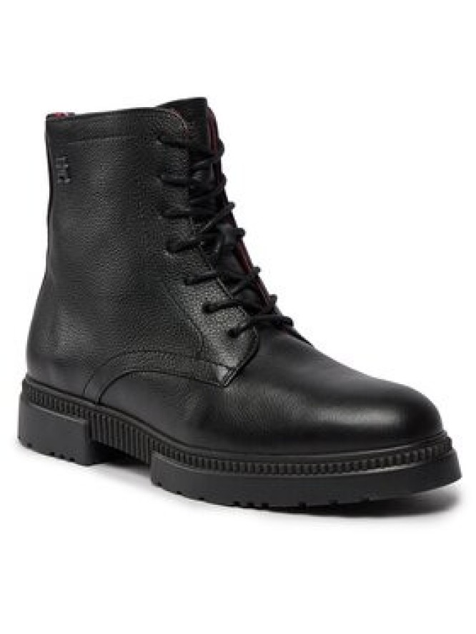 Tommy Hilfiger Trzewiki Comfort Cleated Termo Lth Boot FM0FM04651 Czarny