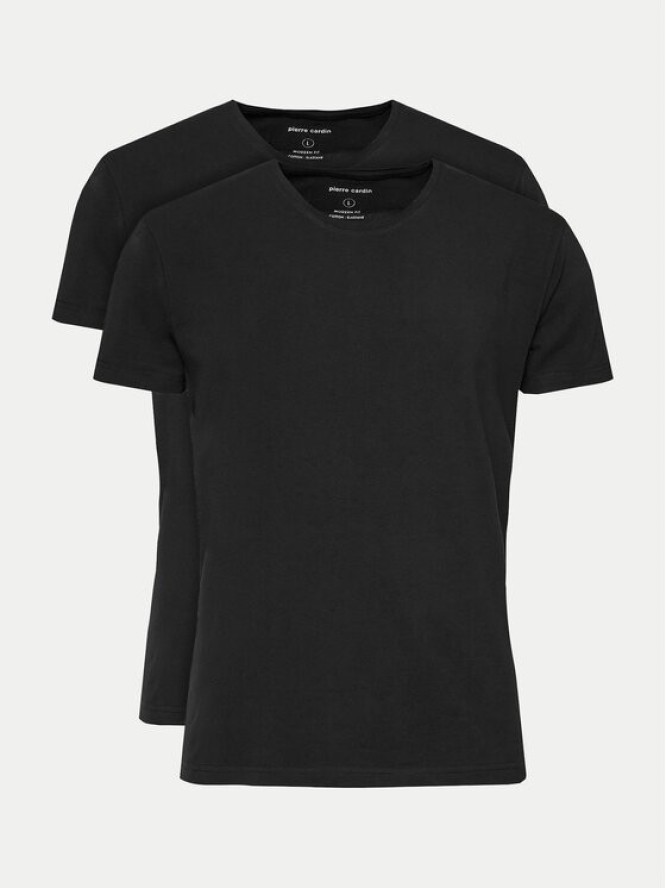 Pierre Cardin Komplet 2 t-shirtów 29990.000.9000 Czarny Modern Fit