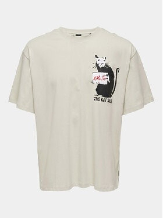 Only & Sons T-Shirt Banksy 22024752 Beżowy Relaxed Fit