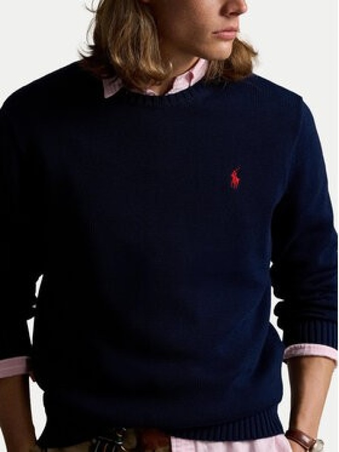 Polo Ralph Lauren Sweter Classic 710810846001 Granatowy Regular Fit