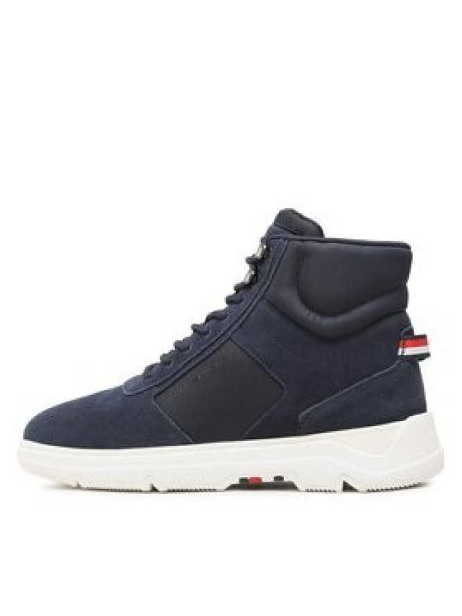 Tommy Hilfiger Sneakersy Core Mix Suede Hybrid Boot FM0FM04596 Granatowy