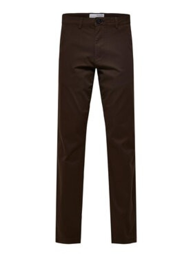 Selected Homme Chinosy 16087663 Brązowy Slim Fit