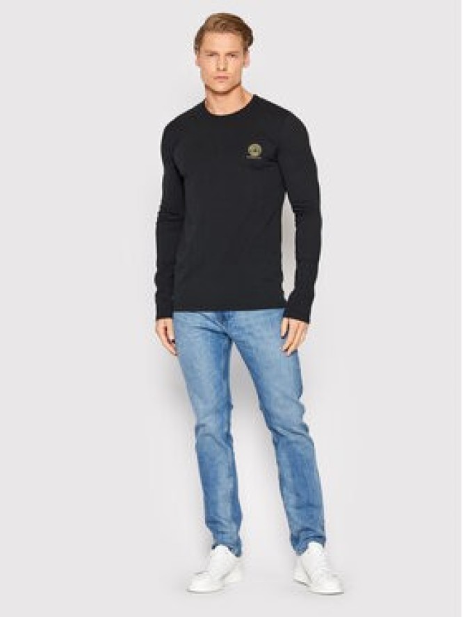 Versace Longsleeve Girocollo AUU01007 Czarny Regular Fit