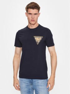 Guess T-Shirt M3YI22 J1314 Granatowy Slim Fit