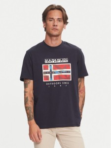 Napapijri T-Shirt S-Dorees NP0A4IBE Granatowy Regular Fit