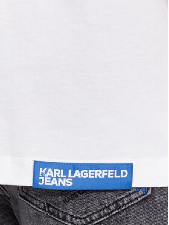 KARL LAGERFELD T-Shirt Klj Regular Monogram Sslv Tee 236D1704 Biały Regular Fit