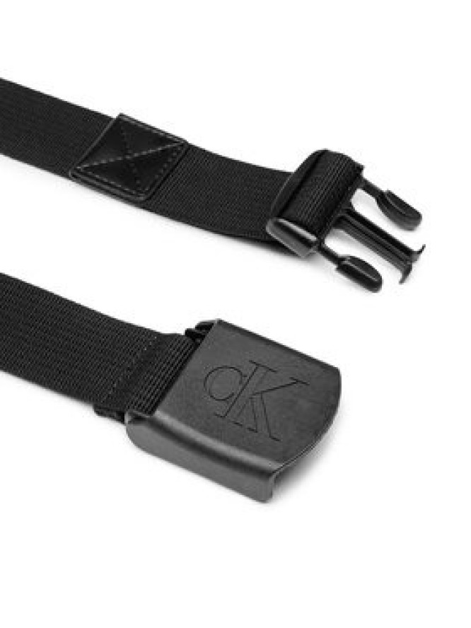 Calvin Klein Jeans Pasek Męski Logo Plaque Webbing Belt K50K510160 Czarny