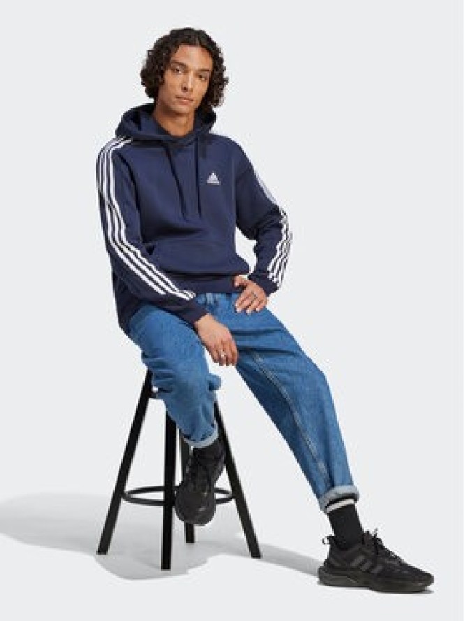 adidas Bluza Essentials Fleece 3-Stripes IJ6473 Granatowy Regular Fit