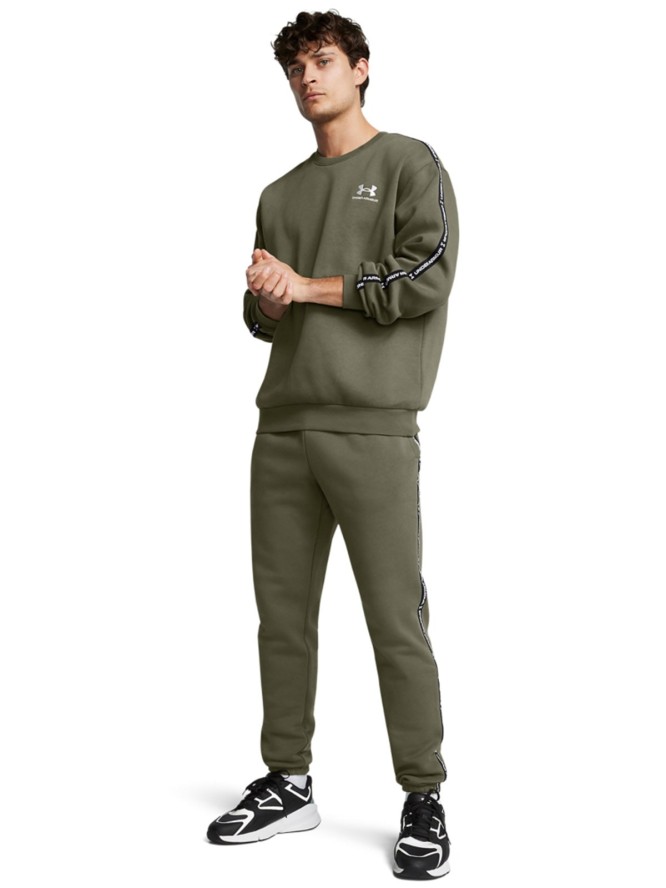 Spodnie dresowe męskie Under Armour UA Icon Fleece Jgr Taping - oliwkowe/khaki