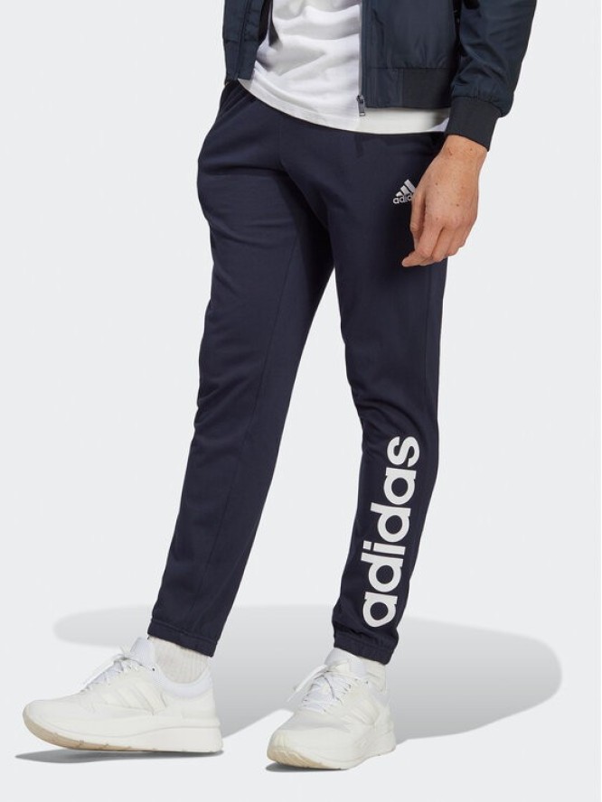 adidas Spodnie dresowe Essentials IC0056 Granatowy Regular Fit