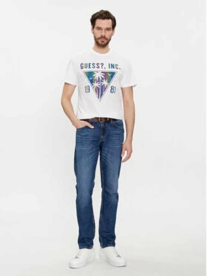 Guess T-Shirt M4GI47 K9RM1 Biały Slim Fit