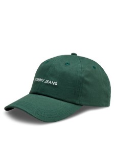 Tommy Jeans Czapka z daszkiem Tjm Linear Logo Cap AM0AM12024 Zielony