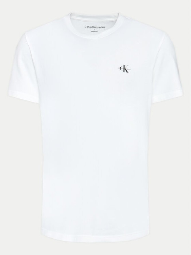 Calvin Klein Jeans Komplet 2 t-shirtów Monologo J30J320199 Biały Regular Fit