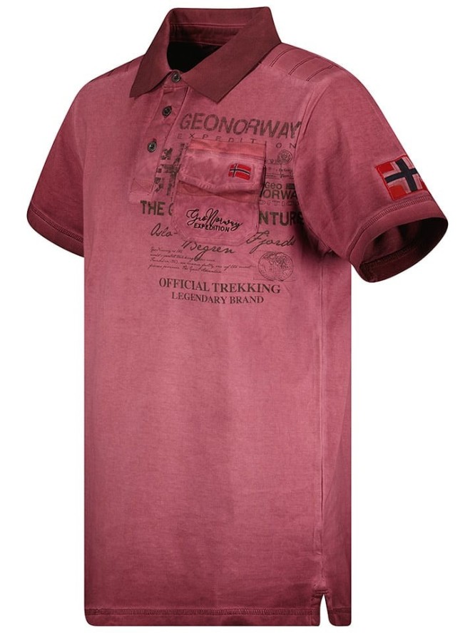 Geographical Norway Koszulka polo "Keony" w kolorze czerwonym rozmiar: S