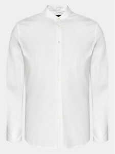 Sisley Koszula 5CNXSQ032 Biały Slim Fit