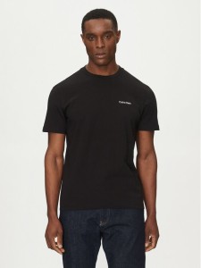 Calvin Klein T-Shirt Linear Box Logo K10K114152 Czarny Regular Fit