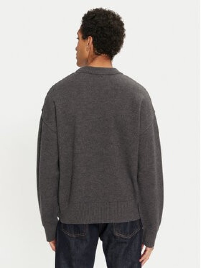 AMI PARIS Sweter BFUKS006.018 Szary Regular Fit