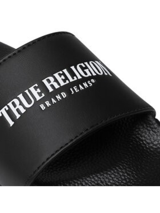 True Religion Klapki TRSLIDE015 Czarny