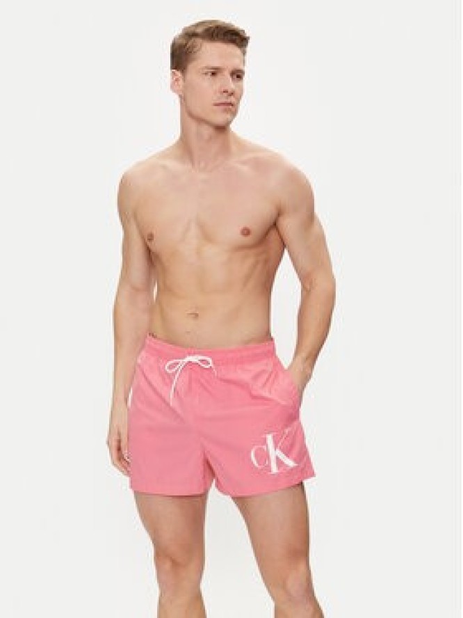 Calvin Klein Swimwear Szorty kąpielowe KM0KM00967 Różowy Regular Fit