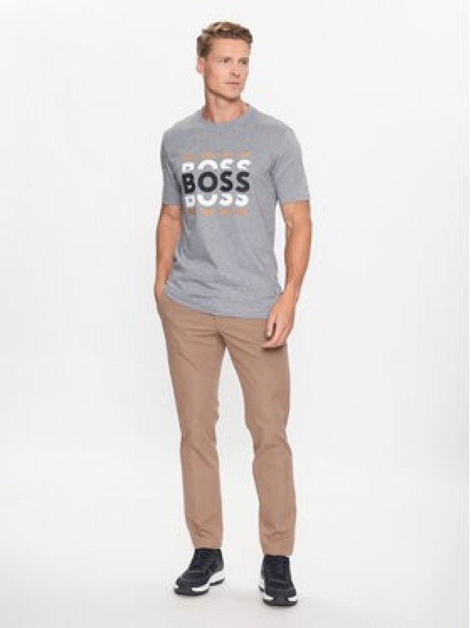Boss T-Shirt 50495735 Szary Regular Fit