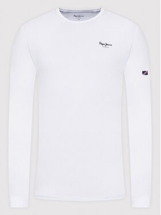 Pepe Jeans Longsleeve Original Basic 2 Long N PM508211 Biały Slim Fit