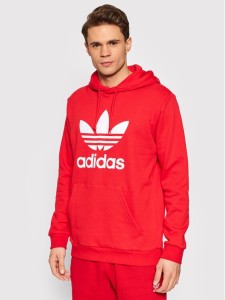 adidas Bluza adicolor Classics Trefoil HE9500 Czerwony Standard Fit