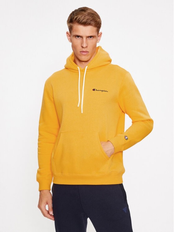 Champion Bluza Hooded Sweatshirt 219208 Żółty Comfort Fit